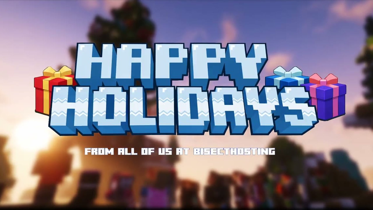 2025 Happy Holidays logo over a sunset scene