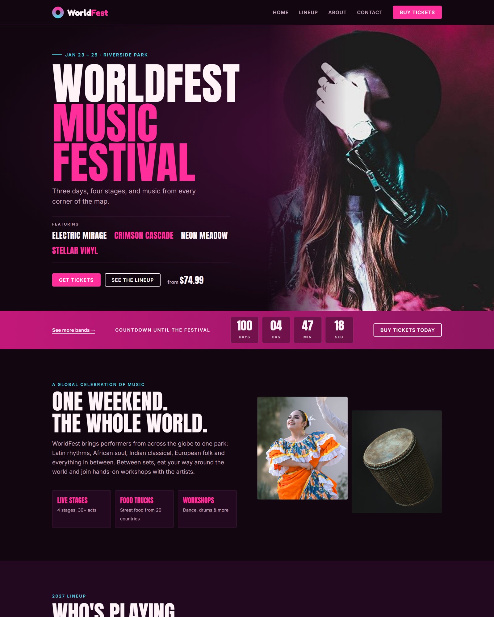 Polished WorldFest home page